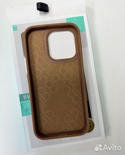 Чехол на iPhone 15 pro кожаный медведь