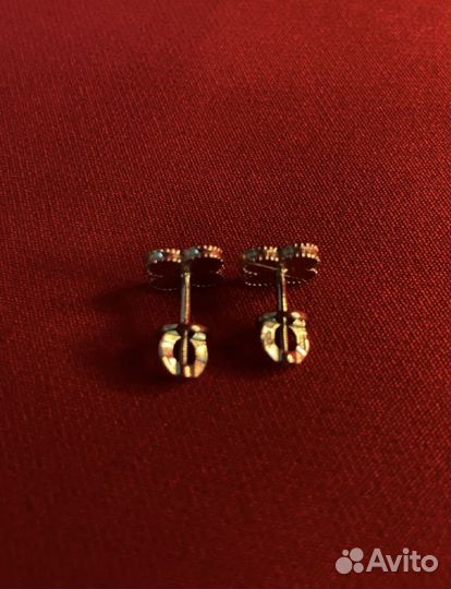 Серьги van cleef серебро