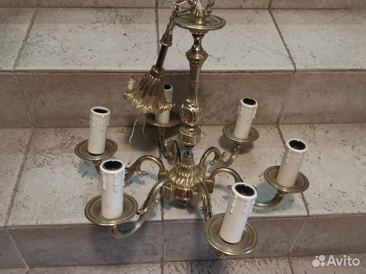 Винтажная люстра бронза