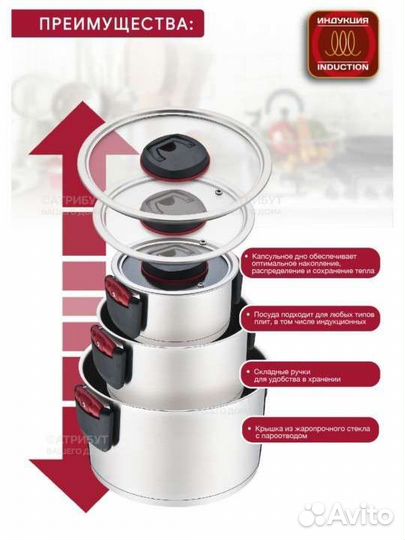 Набор кастрюль новый