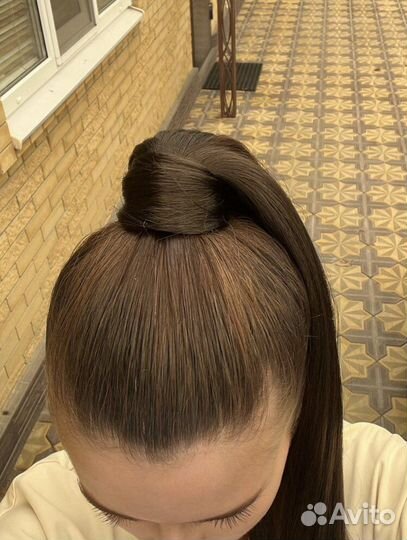 Хвост / афрохвост на резинке / Шиньон