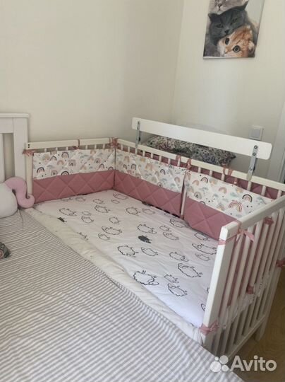 Детская кроватка IKEA гулливер с матрасом 120/60