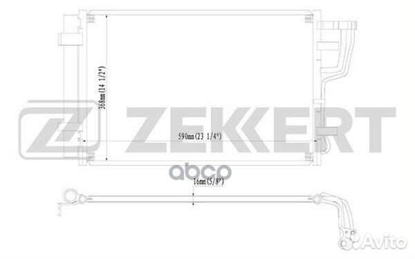 Радиатор конд. Hyundai i30 I II 07- Kia Ceed