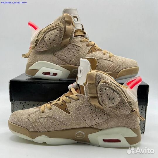 Кроссовки Nike Air Jordan 6 Retro x Travis Scott (Арт.35678)