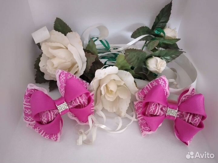 Бантики для волос ручной работы