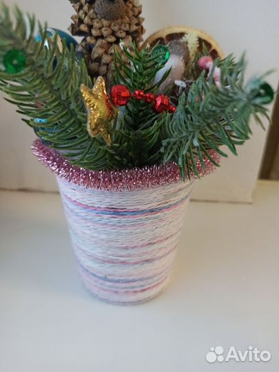 Новогодняя поделка в садик зимний букет