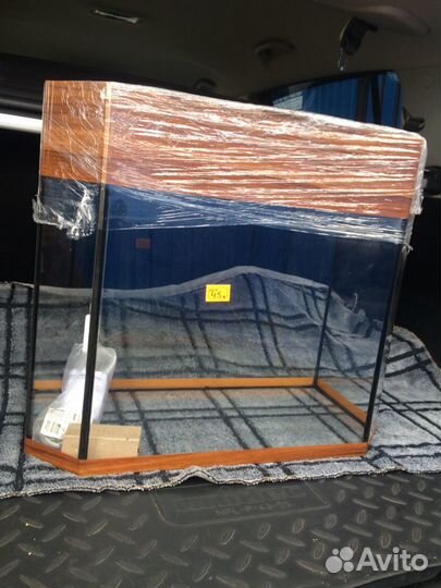 Панорамный аквариум 30л с крышкой и светом