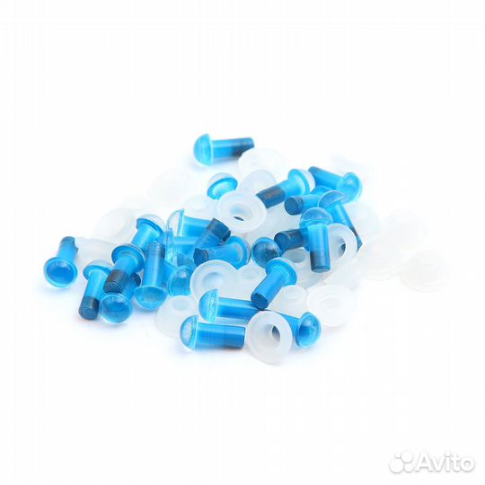 Голубой Глазки пластиковые с фиксатором 5мм, 24шт/упак (голубой)