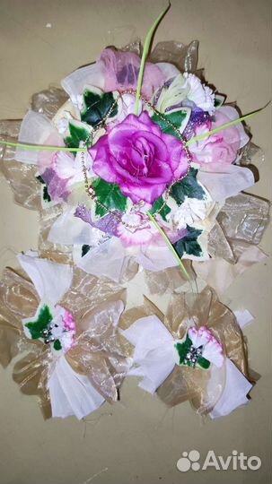 Свадебное украшение на машину новое