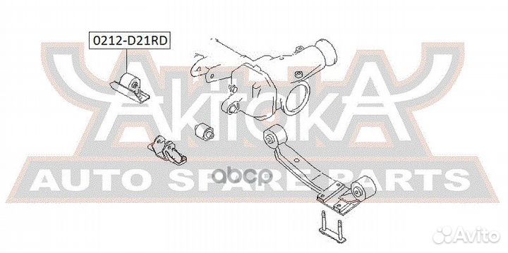 Подушка заднего дифференциала 0212-D21RD asva