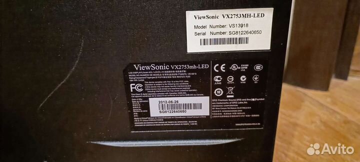 Монитор viewsonic 27 дюймов