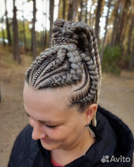 Брейды Боксерки Афрохвост Косы с канекалоном