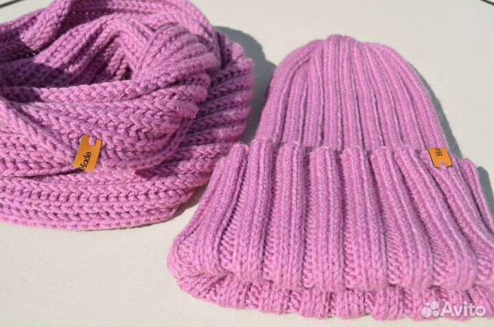 Комплект шапка и снуд