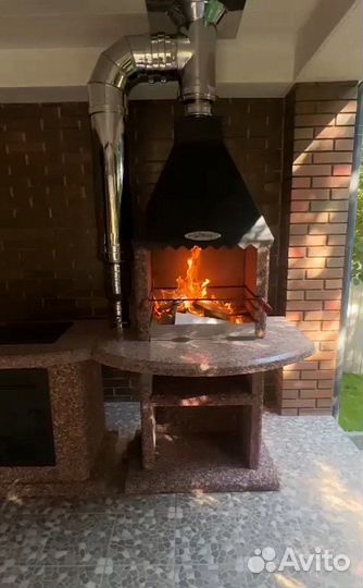 Модульный гриль комплекс, мангальная зона, зона ба