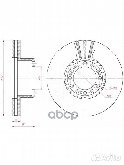 Диск тормозной MAN о.н.81508030040 M2000038 MAR