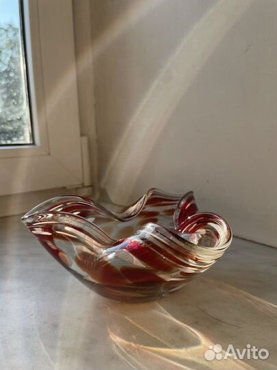 Чешское стекло ваза