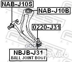 Nabj10B сайлентблок рычага пер.задн.\ Nissan Q