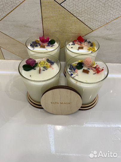 Ароматическая свеча ручной работы