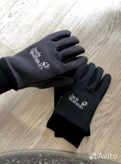 Перчатки jack wolfskin флис новые