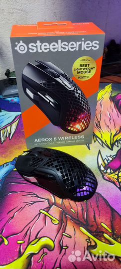 Steelseries мышь беспроводная Aero 5 Wireless