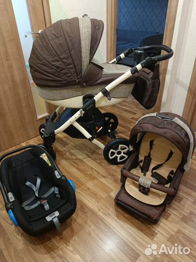 Коляска adamex 3 в 1 бу