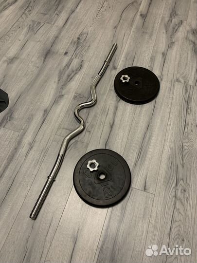 Штанга ez с блинами 10 кг