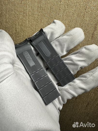 Каучук черный для Longines / mido 22мм без клипсы