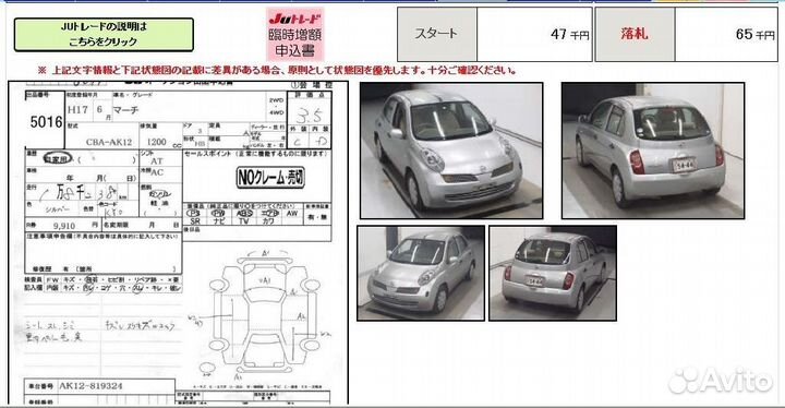 Домкрат Nissan March AK12