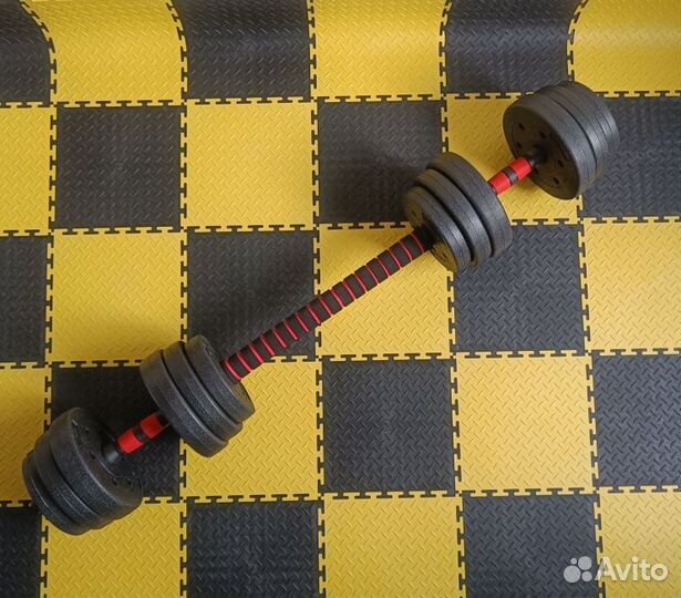 Новые гантели 20 кг с штангой