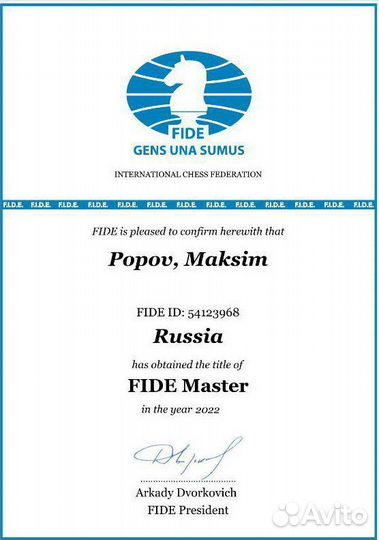 Шахматы тренер