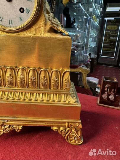 Часы каминные бронза 19 век