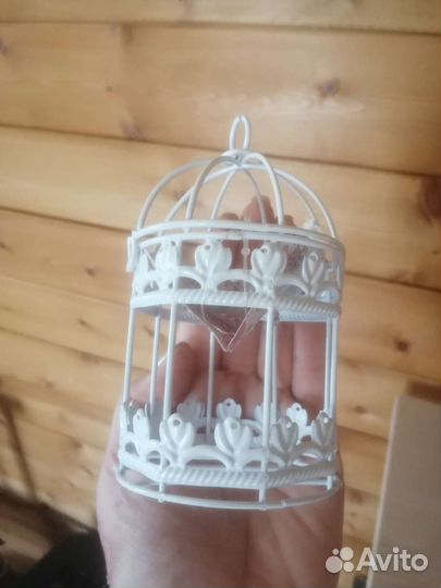 Декоративная интерьерная клетка - подсвечник