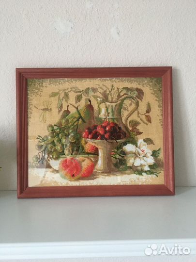 Картина вышитая крестом ручная работа