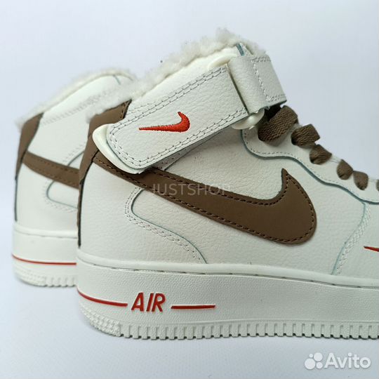 Кроссовки Nike Air Force 1 MID женские с мехом