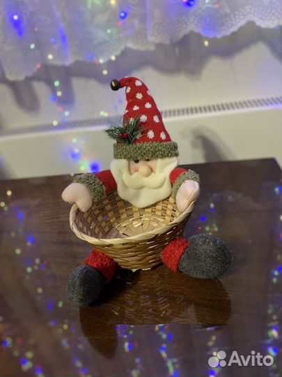 Новогодняя корзинка Дед Мороз для сладостей