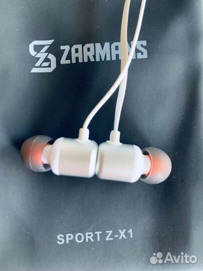 Наушники беспроводные новые Zarmans sport Z-X1 бел