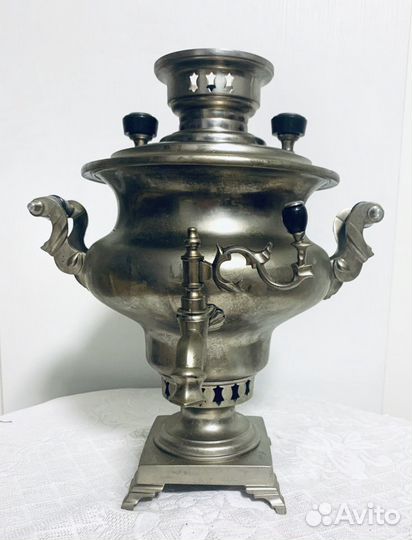 Самовар старинный угольный «репка»