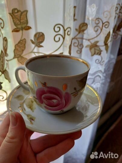 Чайные чашки с блюдцами СССР 4 шт