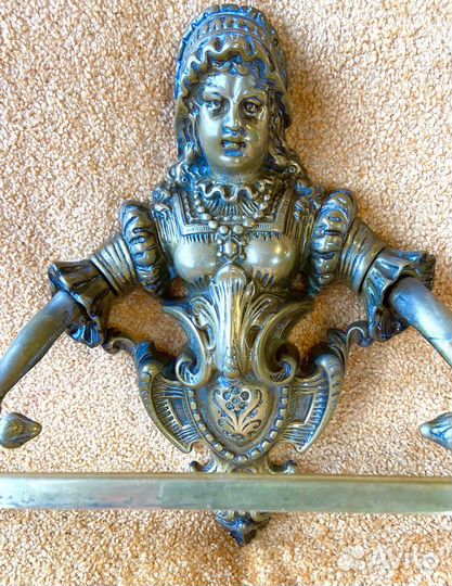 Держатель для полотенец бронза латунь винтаж Европ