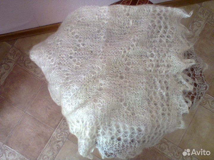 Два платка оренбургских из козьего пуха