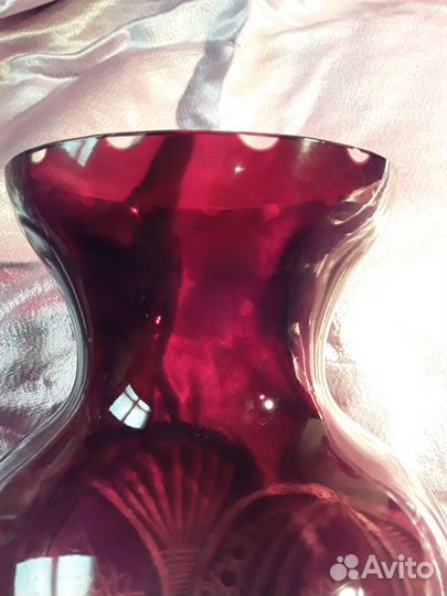 Ваза марганцевое стекло сталинский ампир 40-50-х г