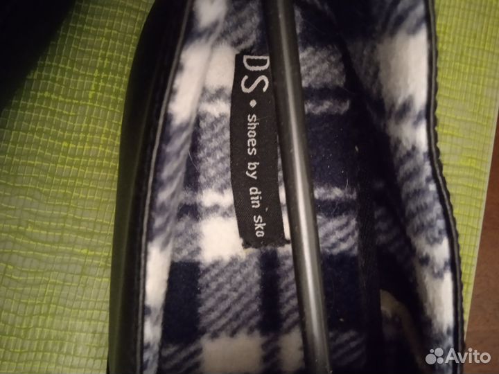 Мужские кожаные тапки на теплом подкладе