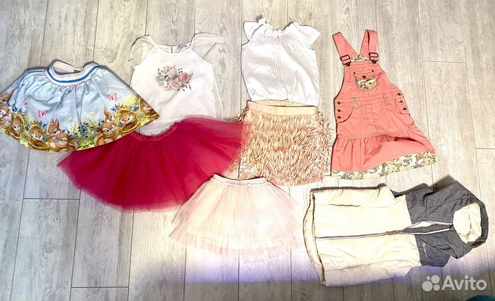 Вещи пакетом для девочки 110-134