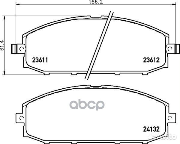 Колодки тормозные дисковые перед NP2026 NIS
