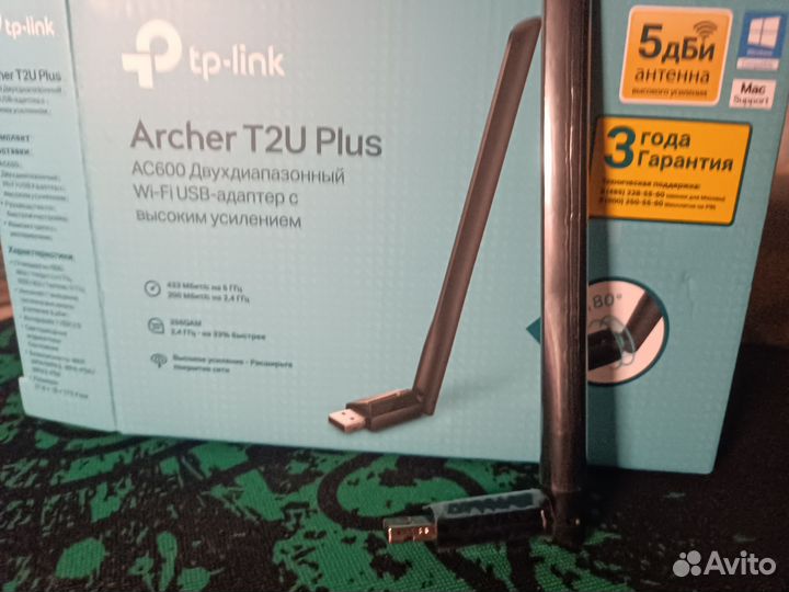 Tp link archer T2U Plus usb адаптер 2,4ггц и 5ггц
