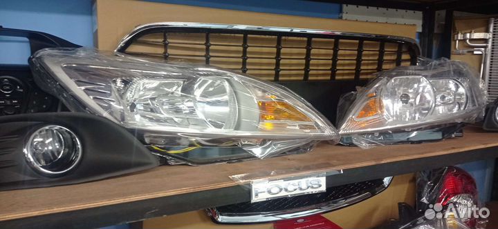 Фары Ford Focus 2 рестайл хром