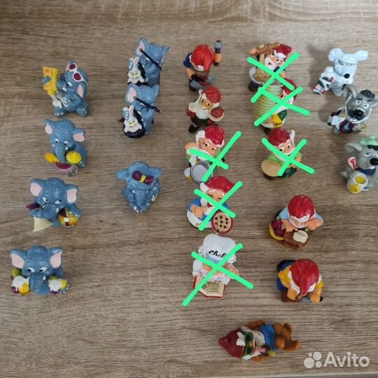 Игрушки из киндера, мыши, гномы, слоны