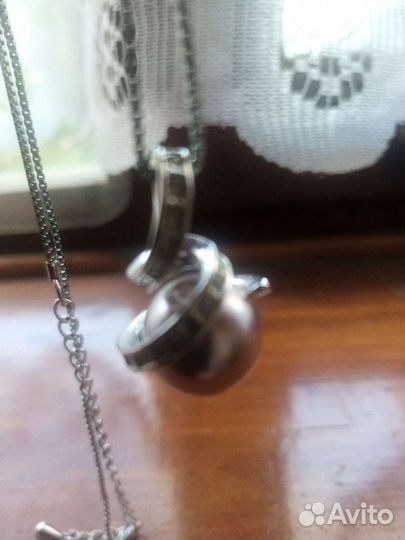 Жемчуг спираль кулон серьги