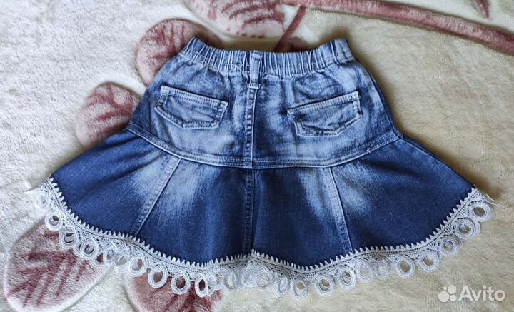 Джинсовая юбка на девочку