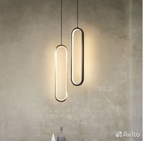 Светильник подвесной (цвет черный и золотой)